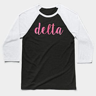 Pink Delta Baseball T-Shirt